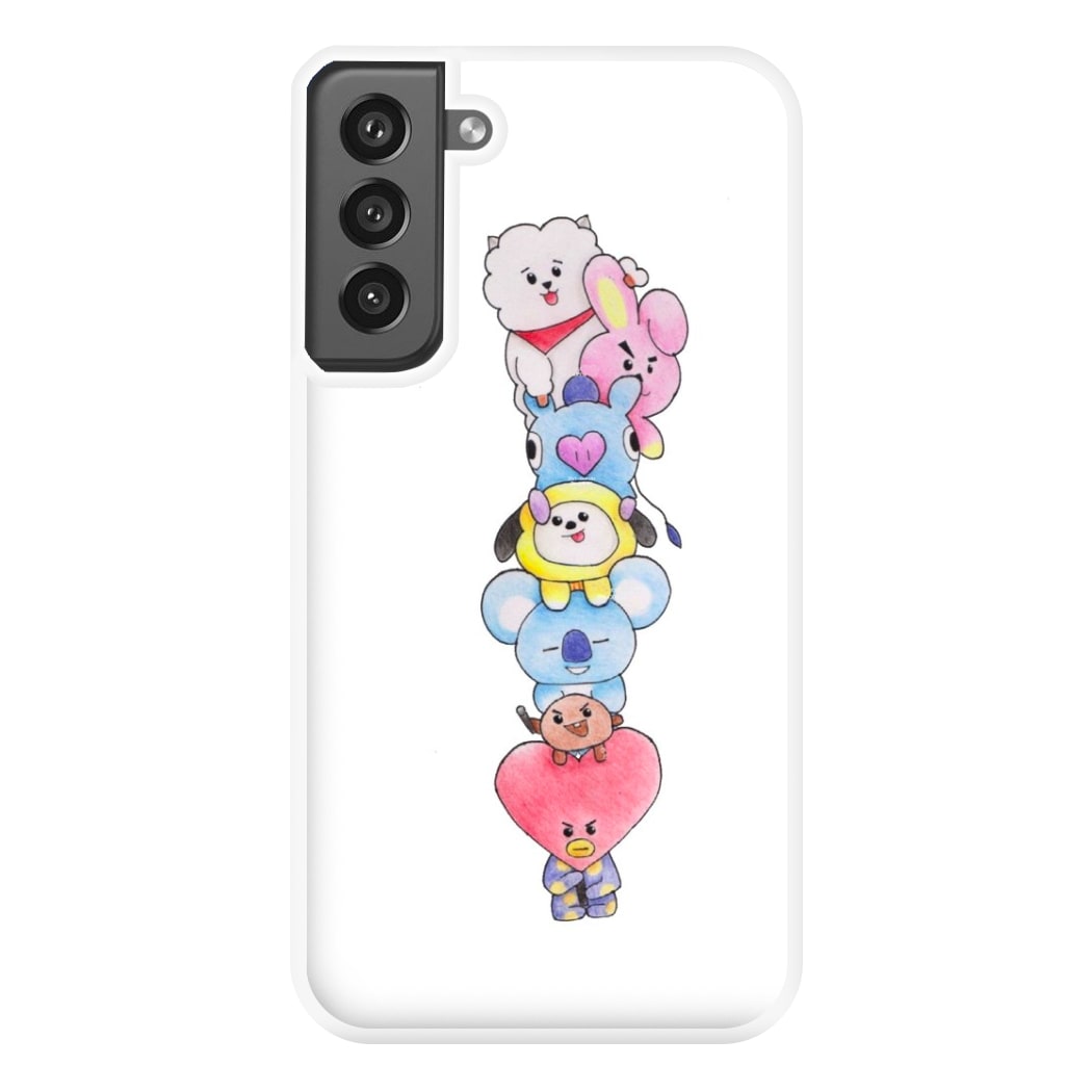 K-Pop Band BT21 Drawing Phone Case for Galaxy S21FE