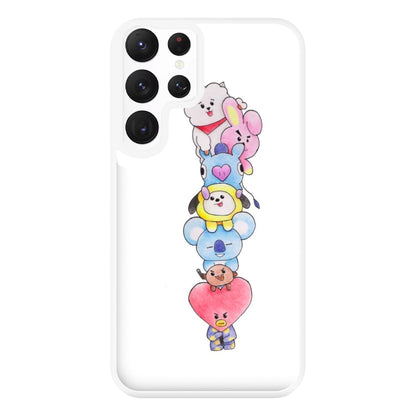 K-Pop Band BT21 Drawing Phone Case for Galaxy S22 Ultra