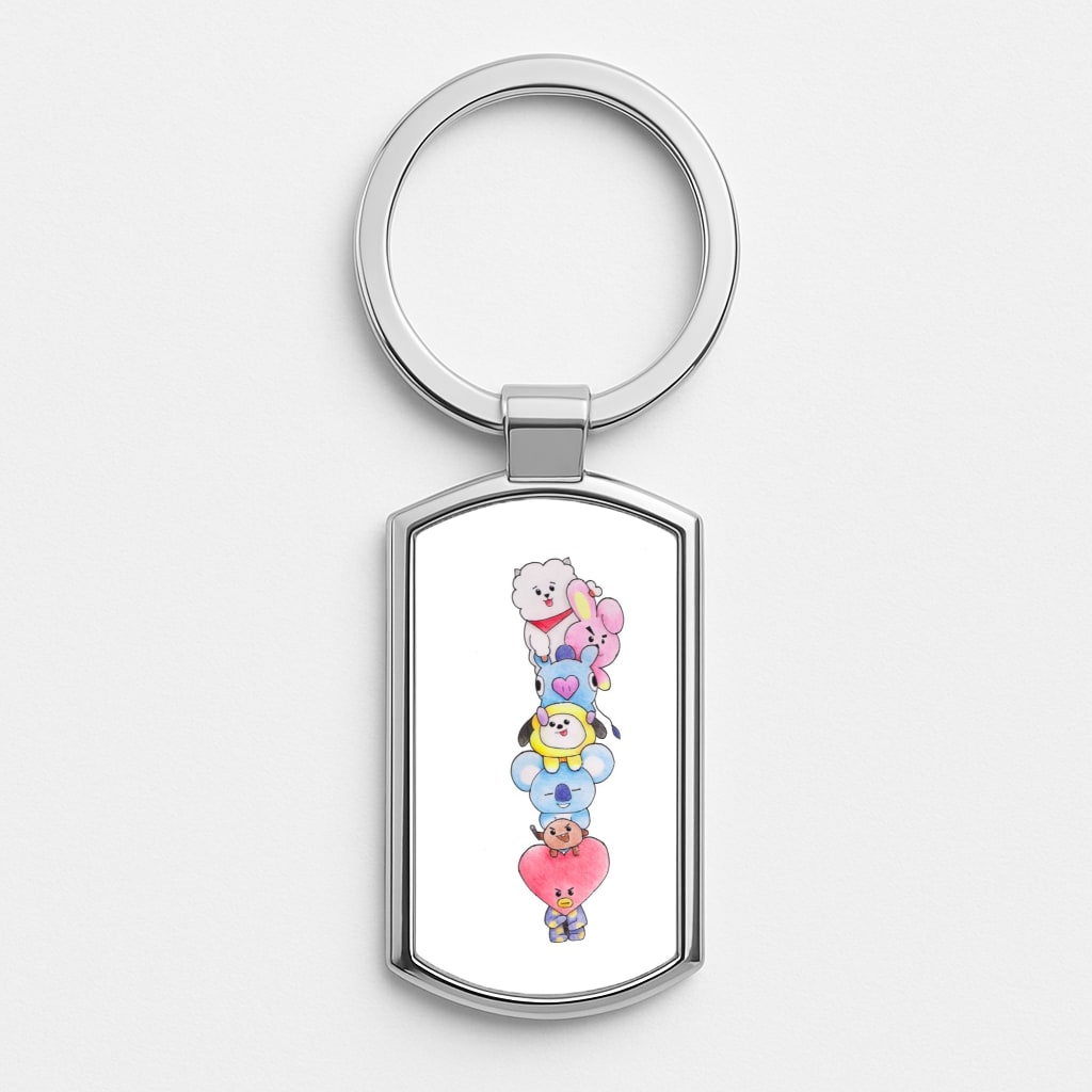 K-Pop Band BT21 Drawing Luxury Keyring