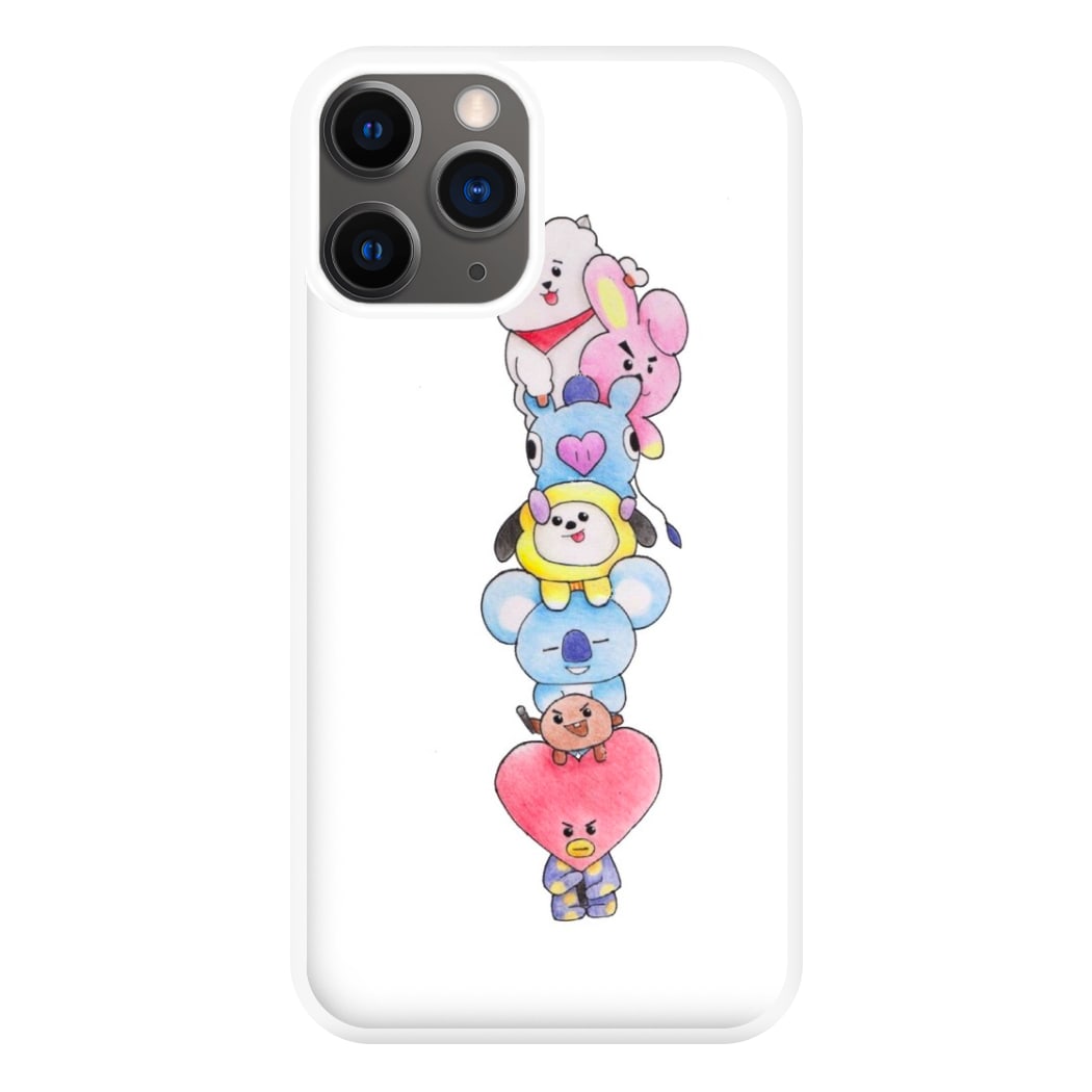 K-Pop Band BT21 Drawing Phone Case for iPhone 12 Pro Max