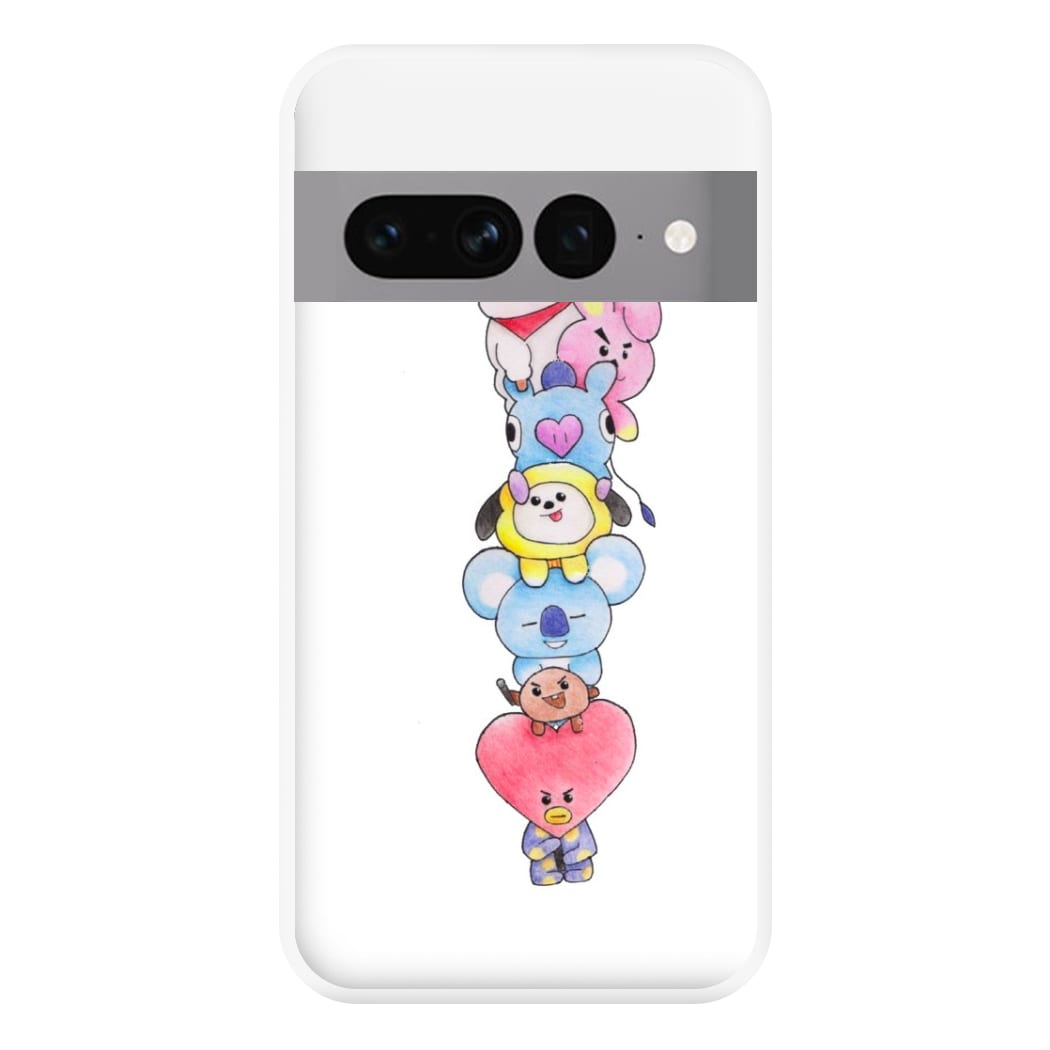 K-Pop Band BT21 Drawing Phone Case for Google Pixel 7 Pro