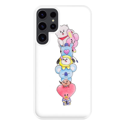 K-Pop Band BT21 Drawing Phone Case for Galaxy S23 Ultra