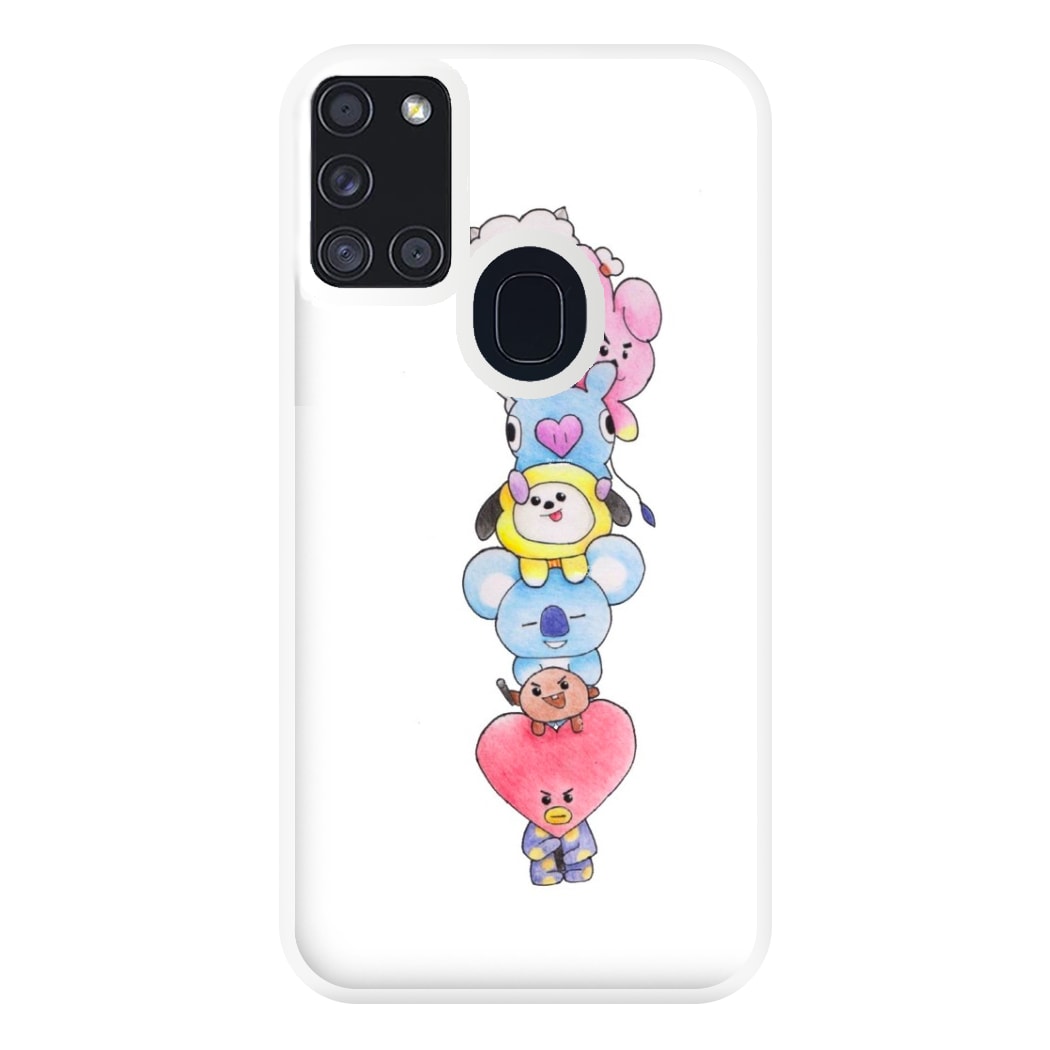 K-Pop Band BT21 Drawing Phone Case for Galaxy A21s