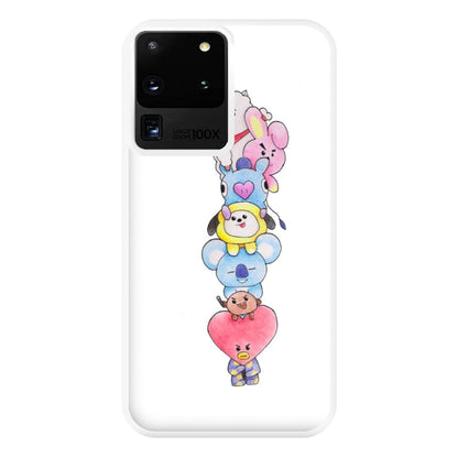 K-Pop Band BT21 Drawing Phone Case for Galaxy S20 Ultra