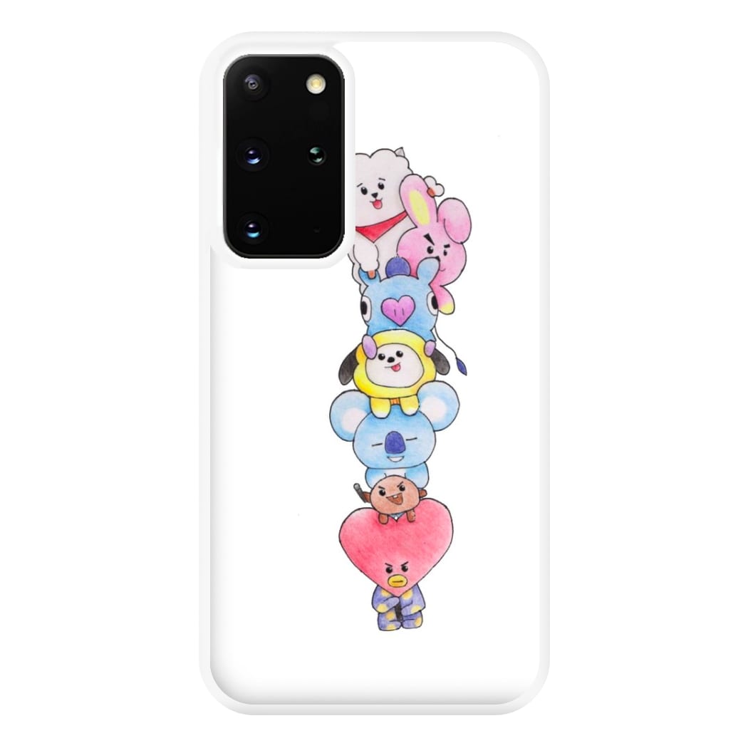 K-Pop Band BT21 Drawing Phone Case for Galaxy S20 Plus