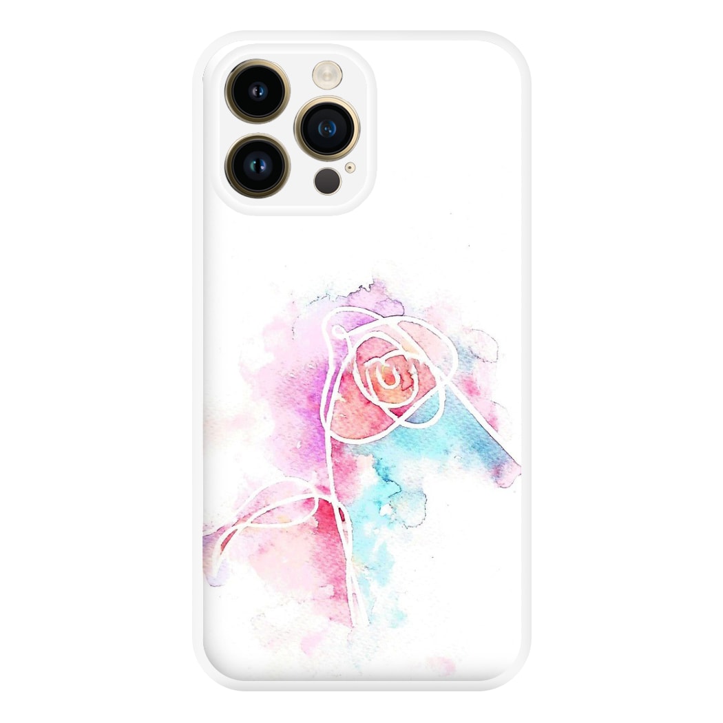 K-Pop Band Love Yourself Watercolour Painting Phone Case for iPhone 14 Pro Max