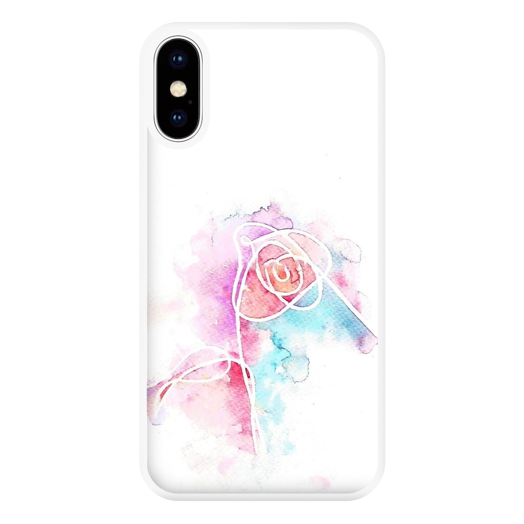 K-Pop Band Love Yourself Watercolour Painting Phone Case for iPhone XS Max