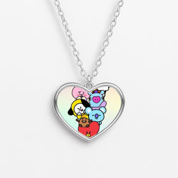 Pastel BT21 - K Pop Heart Necklace