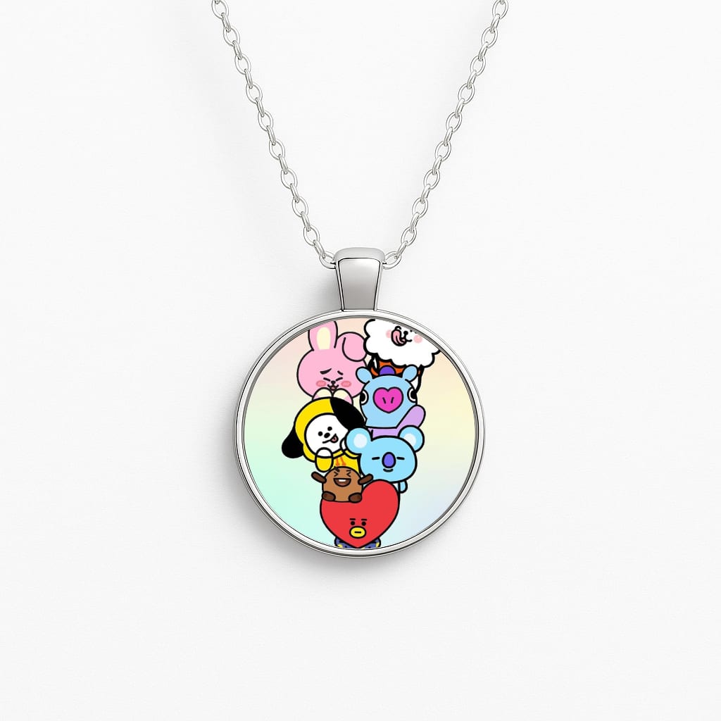 Pastel BT21 - K Pop Circle Necklace
