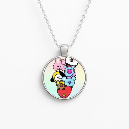 Pastel BT21 - K Pop Circle Necklace
