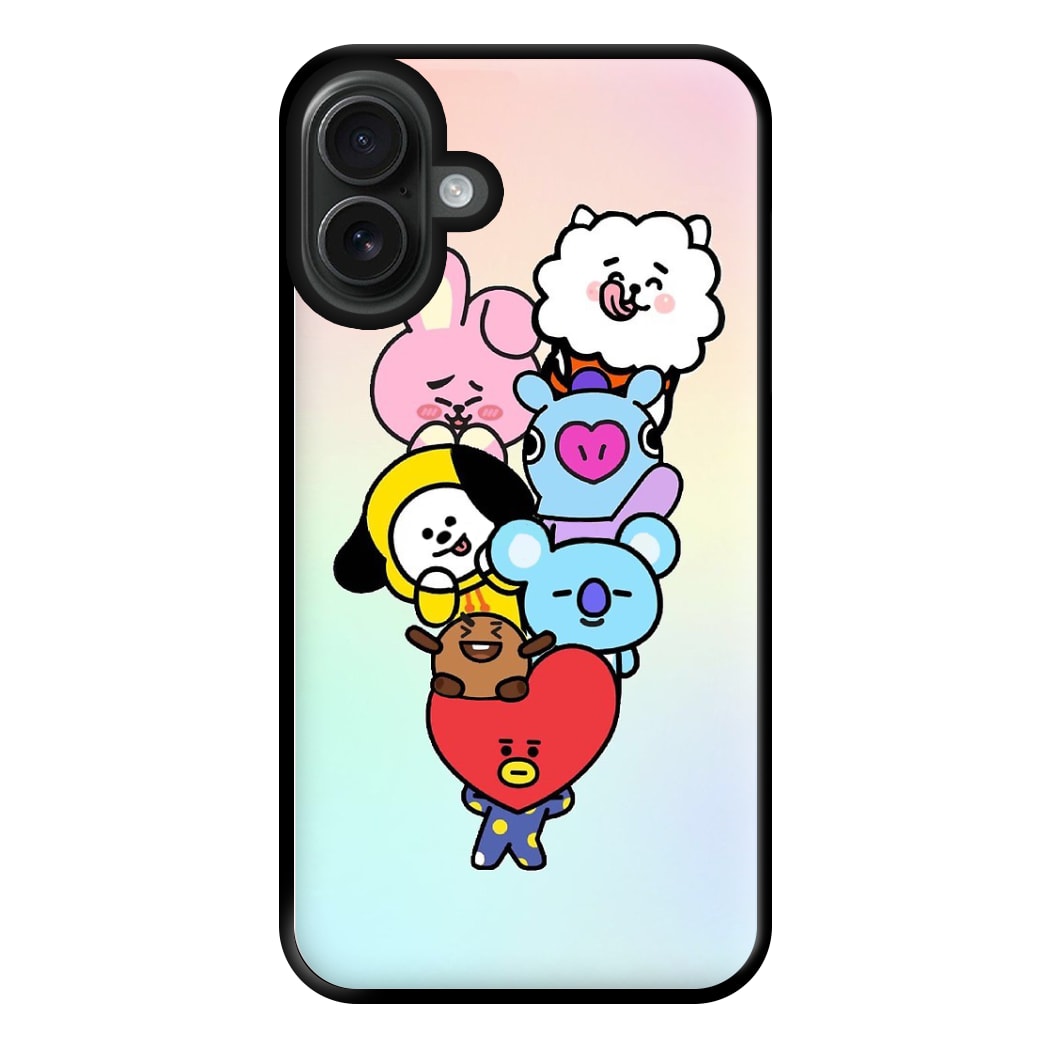 Pastel BT21 - K Pop Phone Case for iPhone 16 Plus