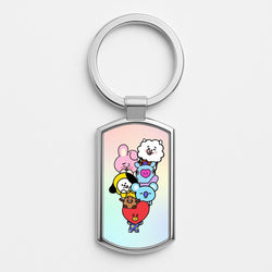 Pastel BT21 - K Pop Silver Keyring