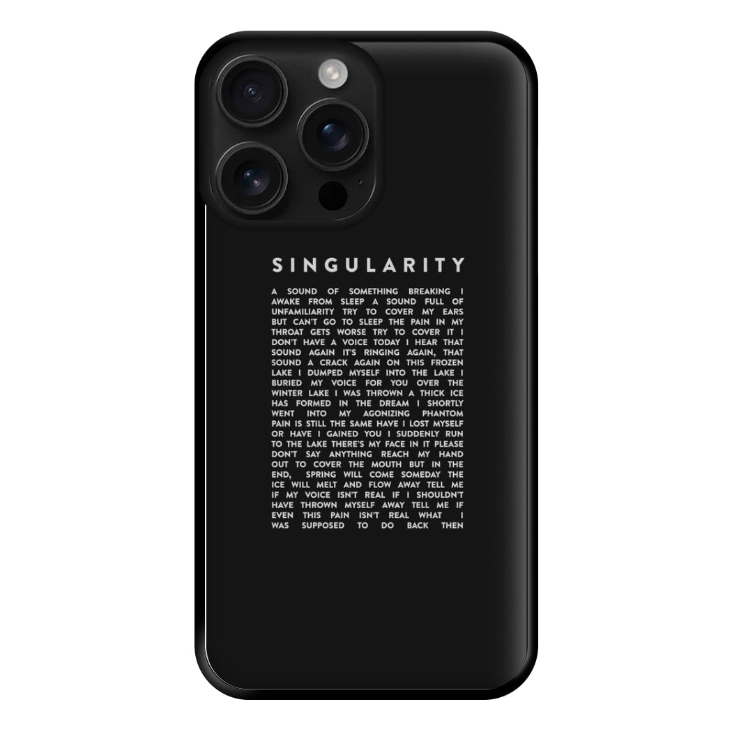 Singularity Lyrics - K Pop Phone Case