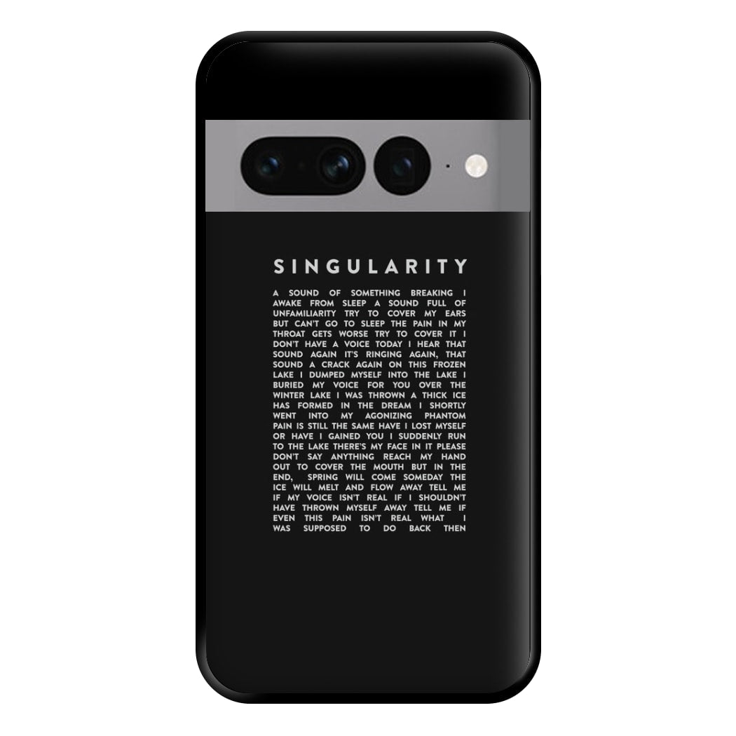 Singularity Lyrics - K Pop Phone Case for Google Pixel 7 Pro