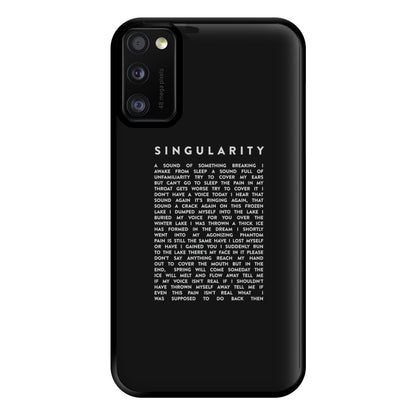 Singularity Lyrics - K Pop Phone Case for Galaxy A41