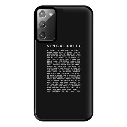 Singularity Lyrics - K Pop Phone Case for Galaxy Note 20 Ultra