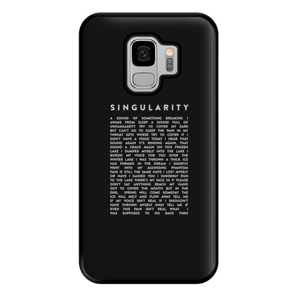 Singularity Lyrics - K Pop Phone Case for Galaxy S9 Plus