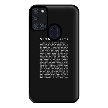 Singularity Lyrics - K Pop Phone Case for Galaxy A21s