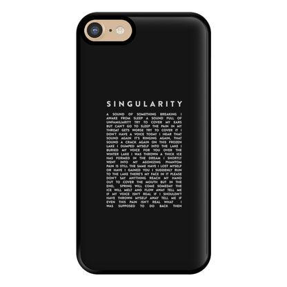 Singularity Lyrics - K Pop Phone Case for iPhone 6 / 7 / 8 / SE