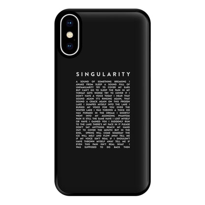 Singularity Lyrics - K Pop Phone Case for iPhone XS Max