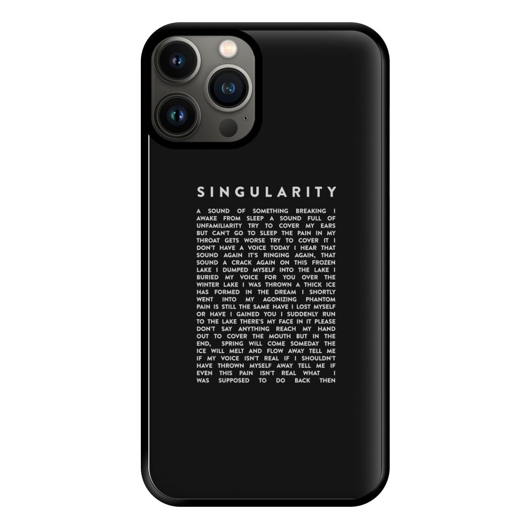 Singularity Lyrics - K Pop Phone Case for iPhone 11 Pro Max