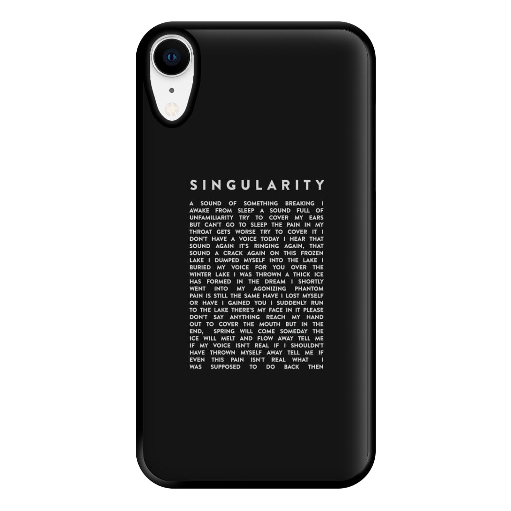 Singularity Lyrics - K Pop Phone Case for iPhone XR