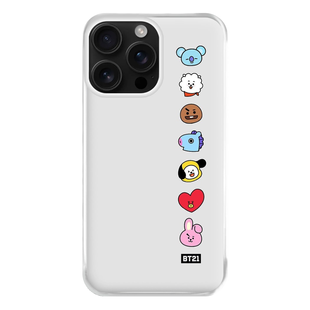 BT21 Vertical Faces - K Pop Phone Case