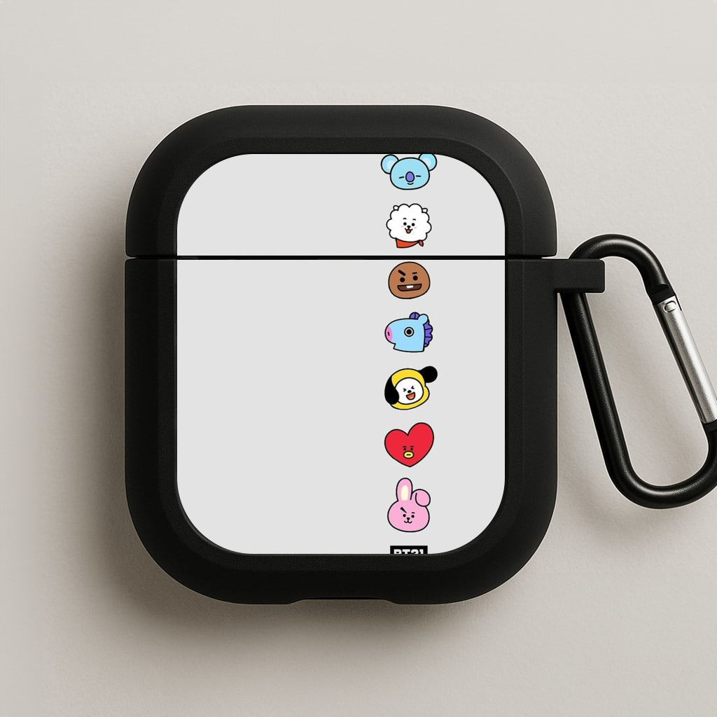 BT21 Vertical Faces - K Pop AirPods Case