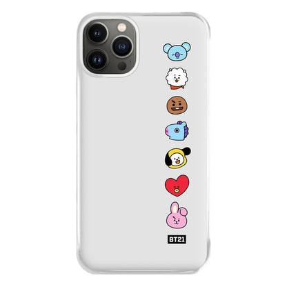 BT21 Vertical Faces - K Pop Phone Case for iPhone 13