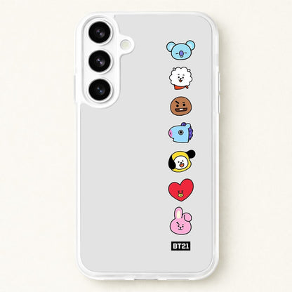 BT21 Vertical Faces - K Pop Phone Case for Galaxy S26 Plus