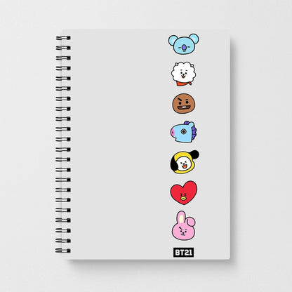 BT21 Vertical Faces - BTS Notebook