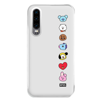 BT21 Vertical Faces - K Pop Phone Case for Huawei P30