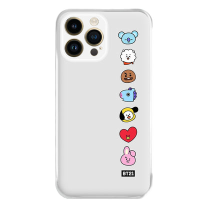 BT21 Vertical Faces - K Pop Phone Case for iPhone 14 Pro Max