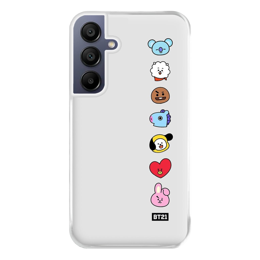 BT21 Vertical Faces - K Pop Phone Case for Galaxy A16