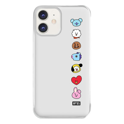 BT21 Vertical Faces - K Pop Phone Case for iPhone 11