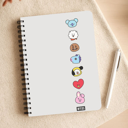 BT21 Vertical Faces - K Pop Notepad
