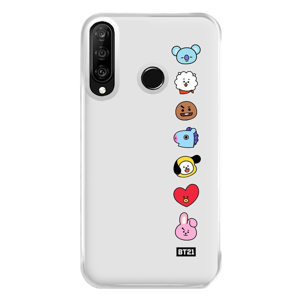 BT21 Vertical Faces - K Pop Phone Case for Huawei P30 Lite