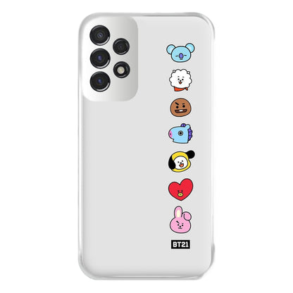 BT21 Vertical Faces - K Pop Phone Case for Galaxy A53