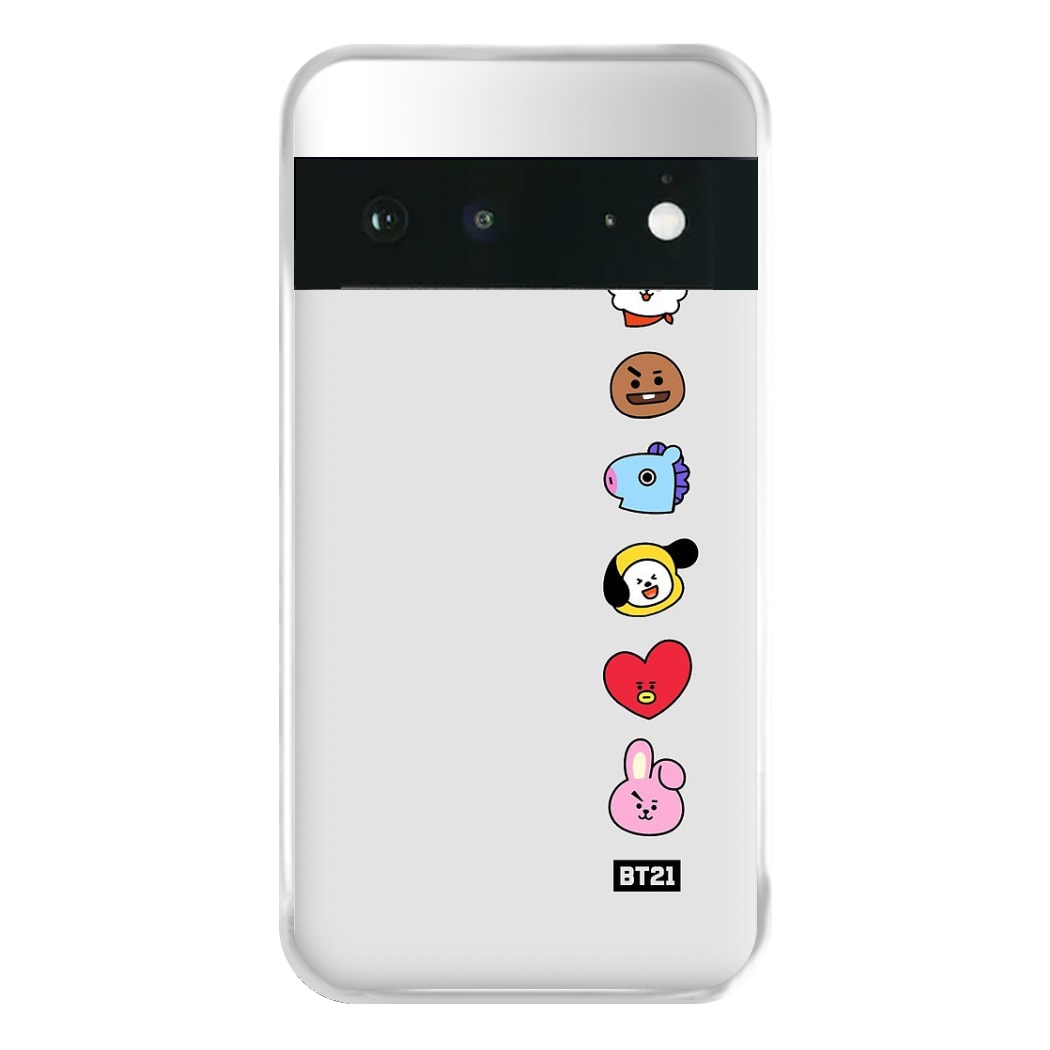 BT21 Vertical Faces - K Pop Phone Case for Google Pixel 6a