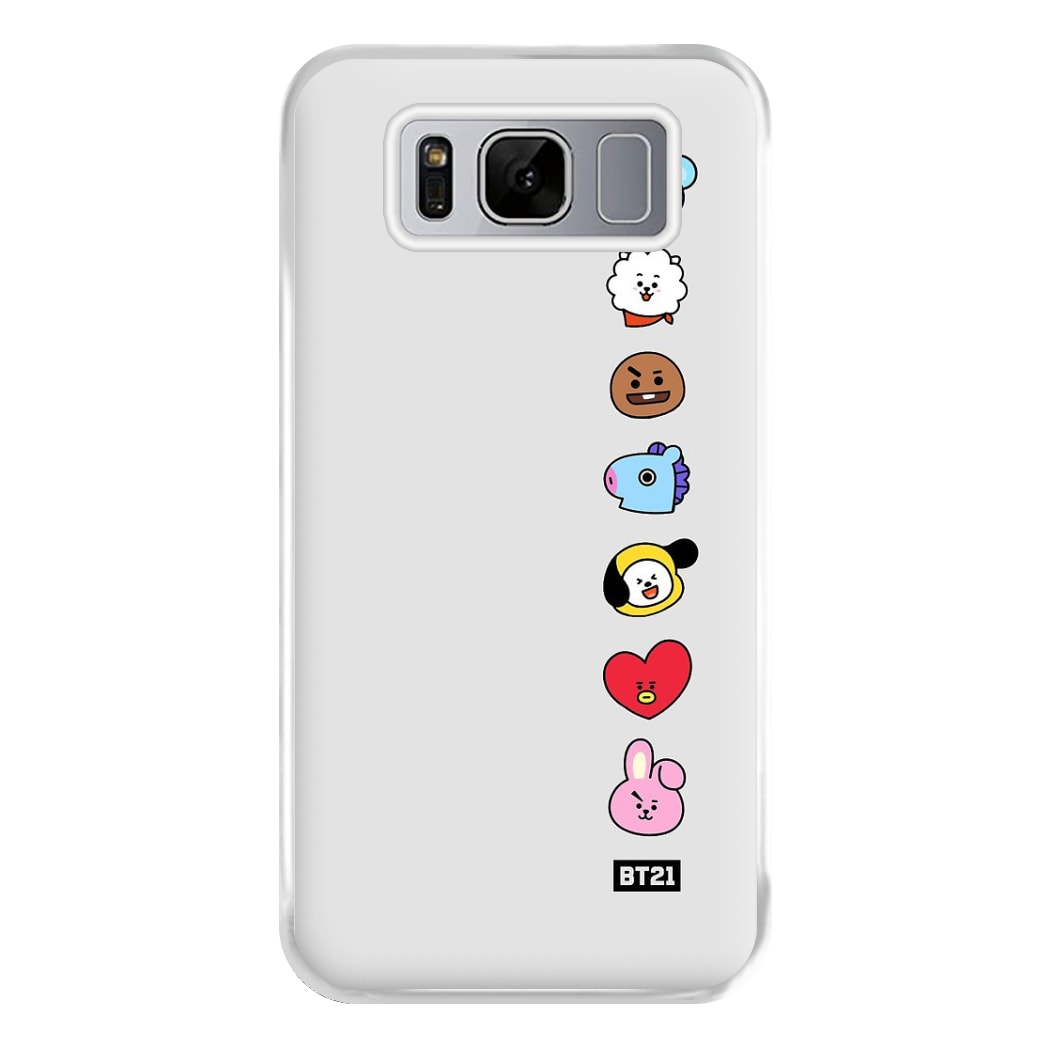 BT21 Vertical Faces - K Pop Phone Case for Galaxy S8 Plus