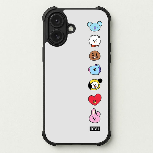 BT21 Vertical Faces - K Pop Phone Case — Bumper case