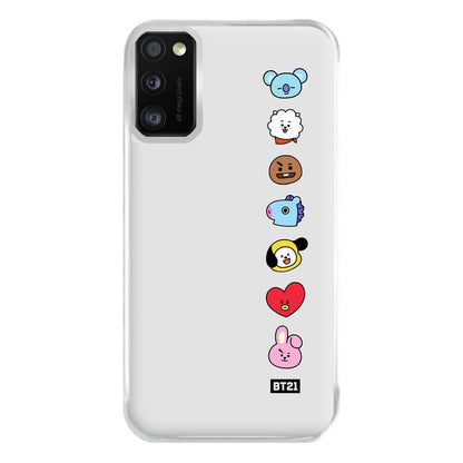 BT21 Vertical Faces - K Pop Phone Case for Galaxy A41