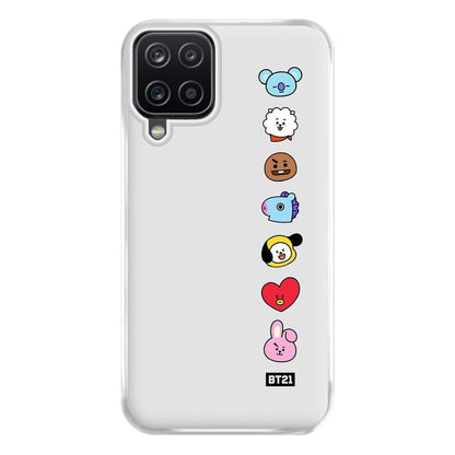 BT21 Vertical Faces - K Pop Phone Case for Galaxy A12