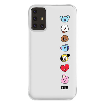 BT21 Vertical Faces - K Pop Phone Case for Galaxy A71