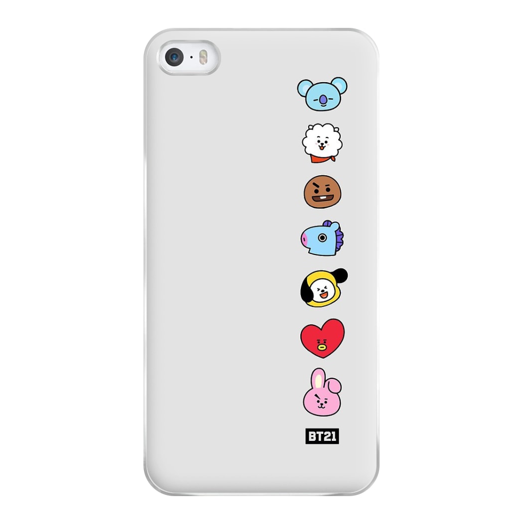 BT21 Vertical Faces - K Pop Phone Case for iPhone 5 / 5s / SE 2016