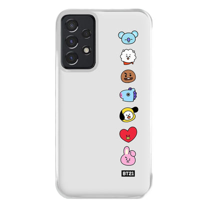 BT21 Vertical Faces - K Pop Phone Case for Galaxy A52 / A52s