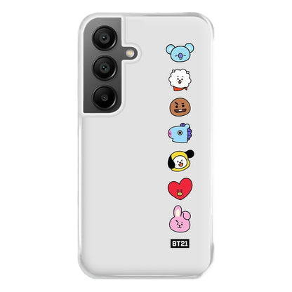 BT21 Vertical Faces - K Pop Phone Case for Galaxy A55