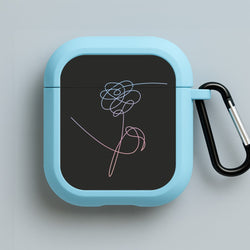 Love Yourself Flower - K Pop Blue AirPods Case