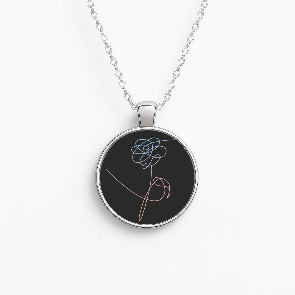 Love Yourself Flower - K Pop Circle Necklace