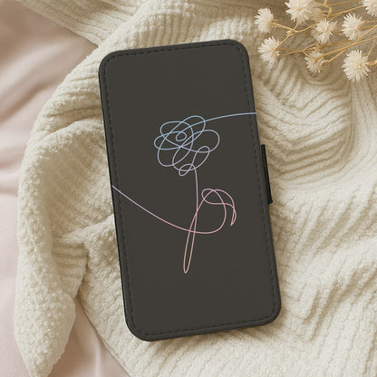 Love Yourself Flower - K Pop Flip Wallet Phone Case